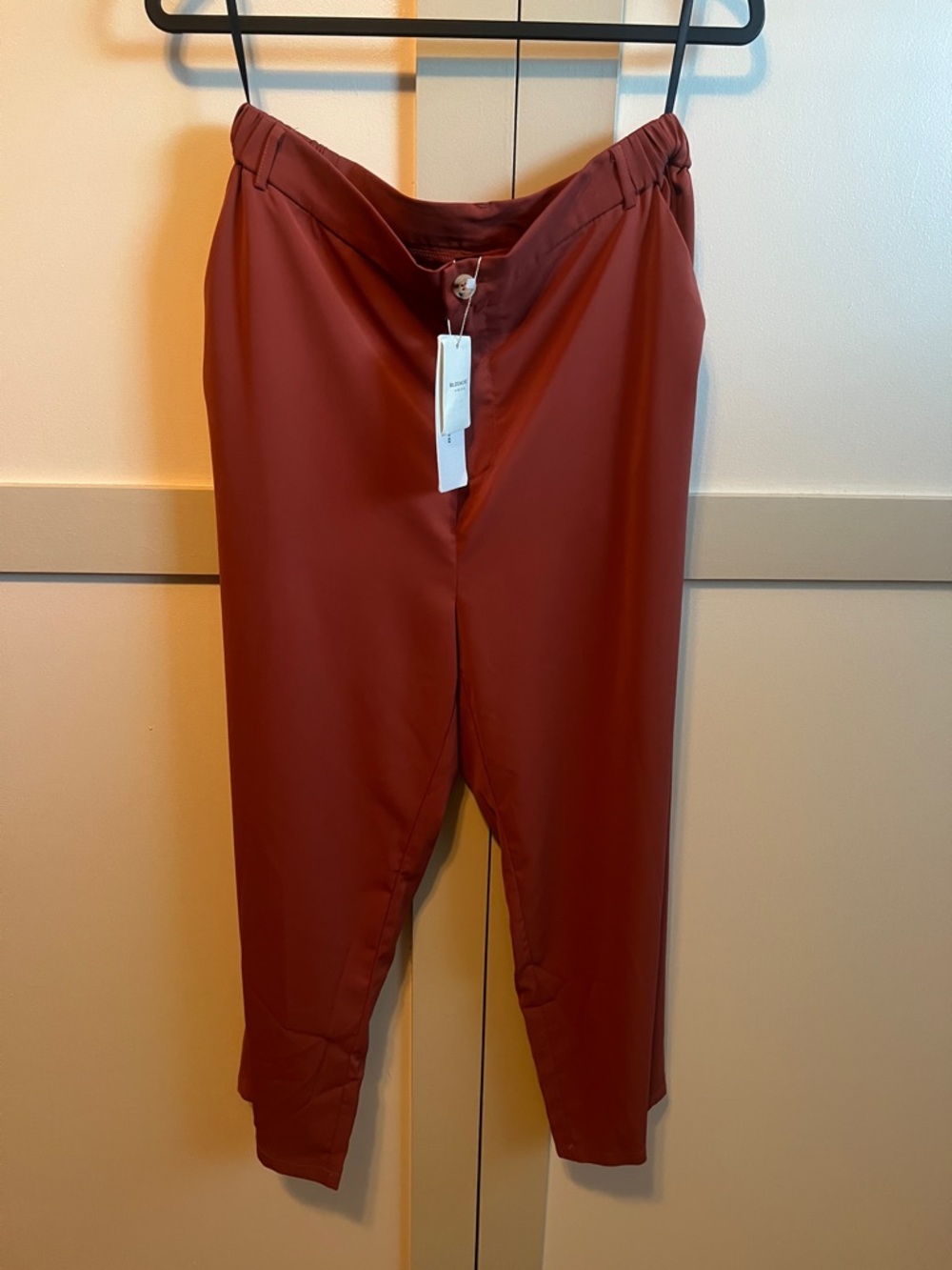 BloomChic Women's Ankle Cropped Pants in Rust